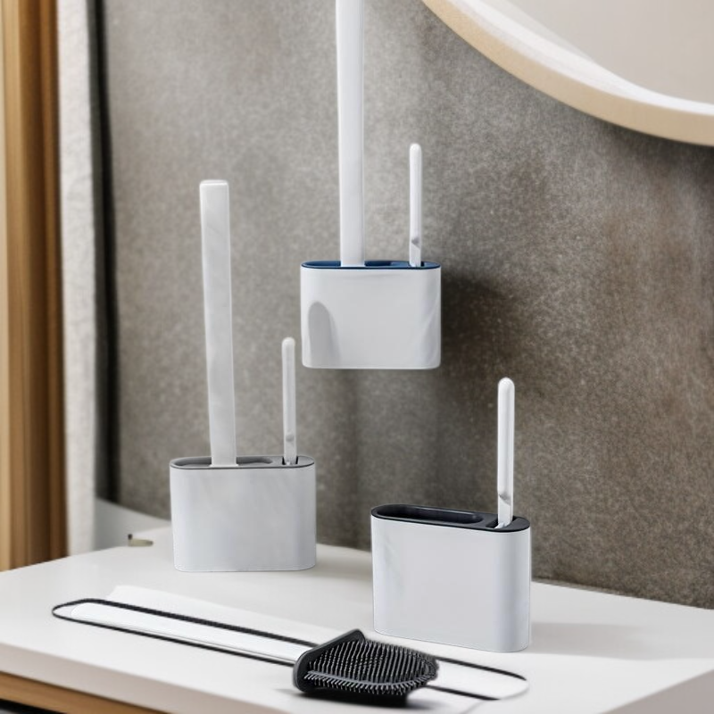 Interchangeable brush heads for versatile toilet cleaning