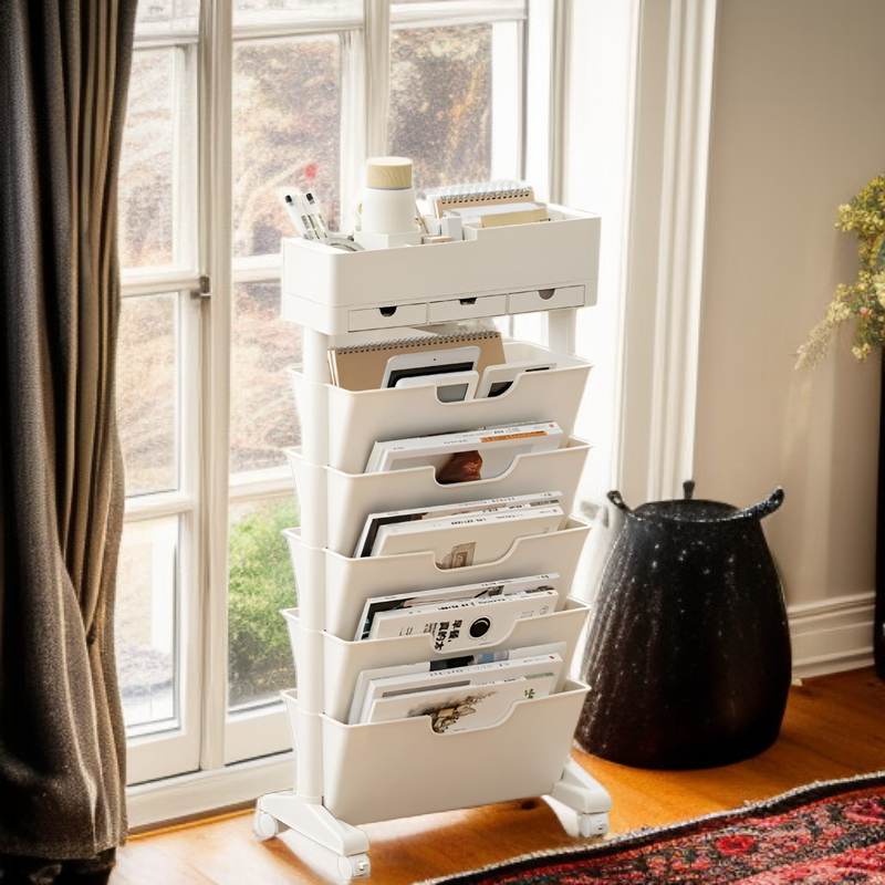 Multi-functional Student Desk Storage Bookshelf Suitable for Middle School Classrooms