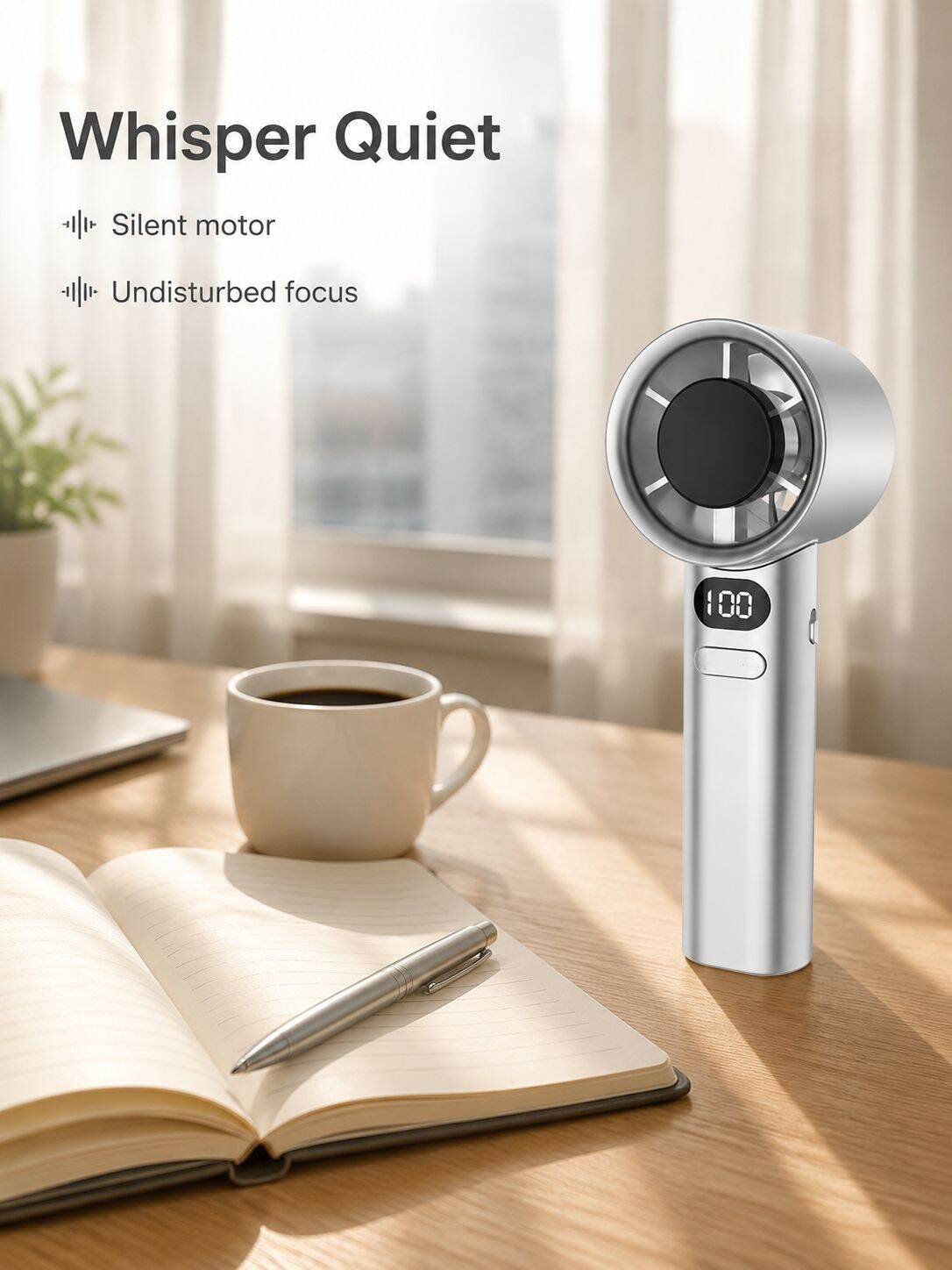 Portable USB Rechargeable Mini Fan for Indoor Outdoor Office Home and Meeting Room