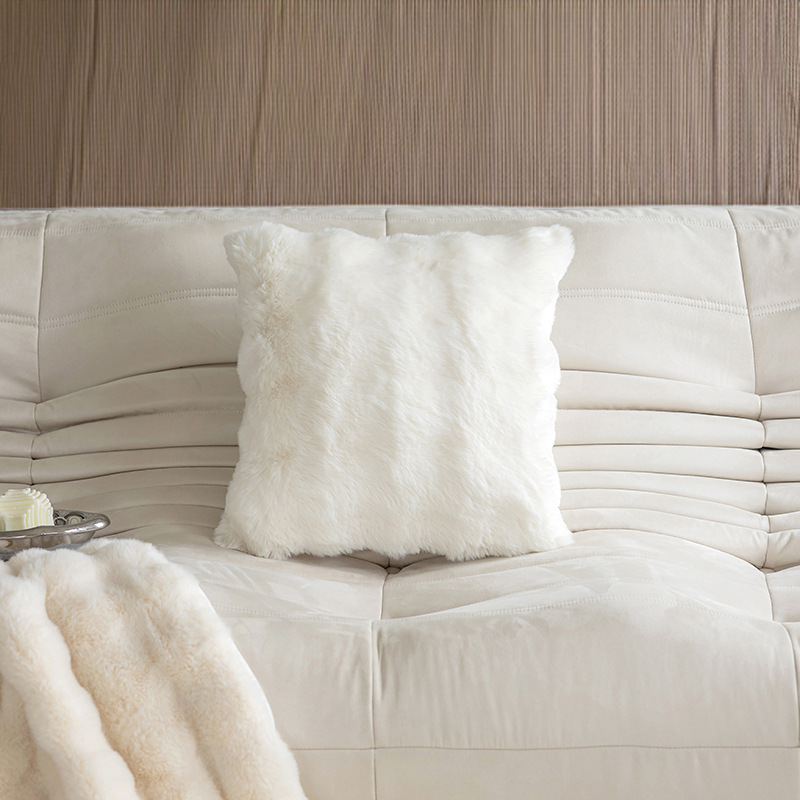 Plush Pillow Covers Pillow Covers Solid Color Plush Bedroom Bubble Plush