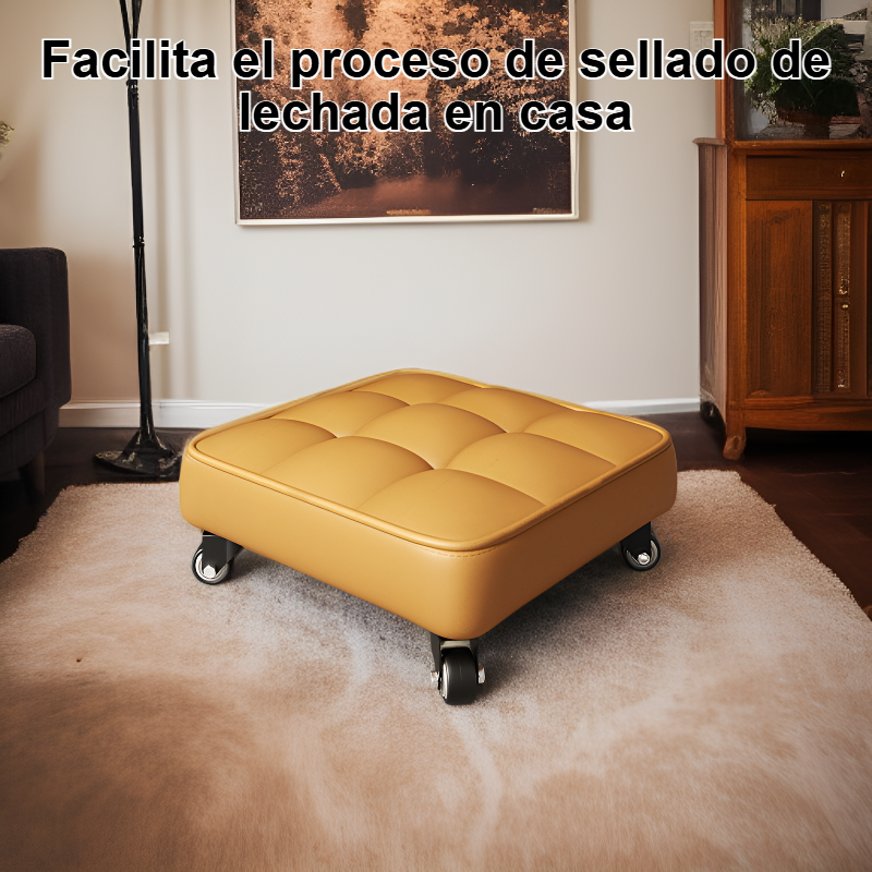 Taburete para sellar lechada en casa