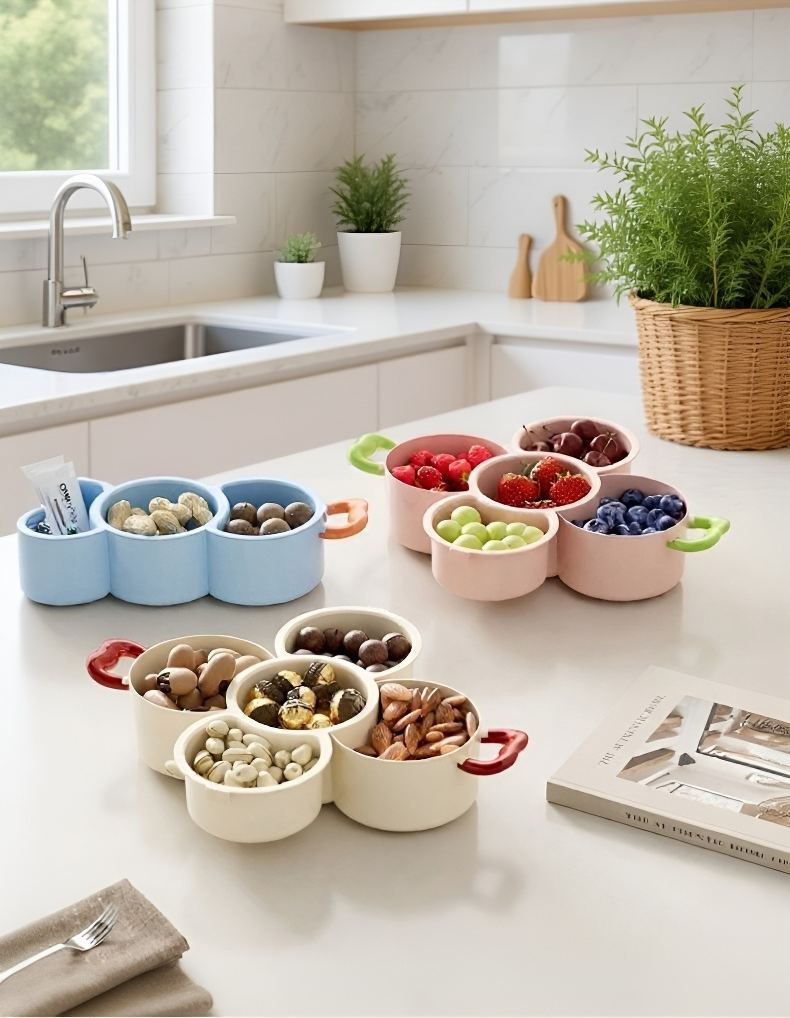 Dvoupatrový omyvatelný koš na ovoce s odvodněním – celkový pohled