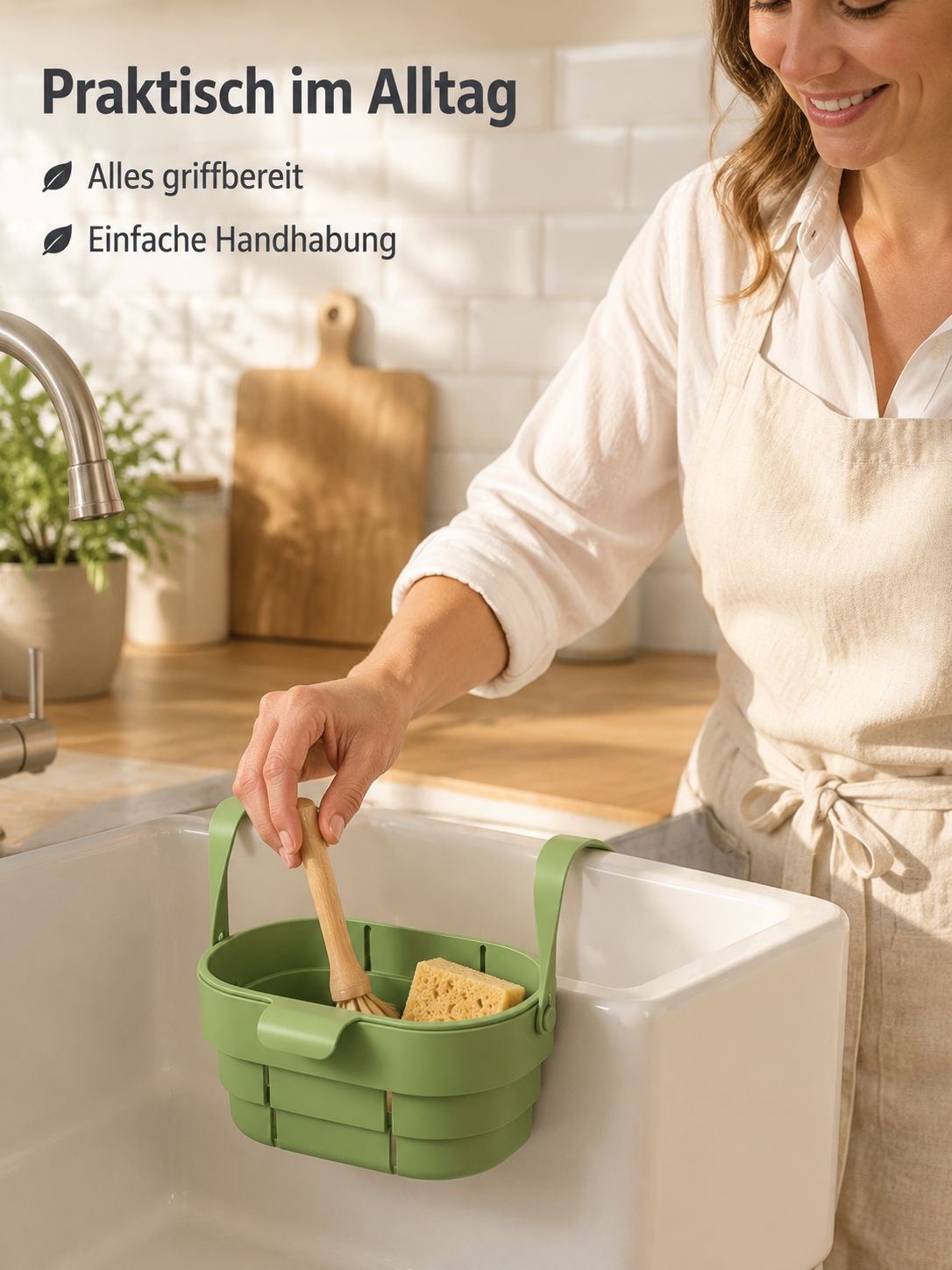 Faltbarer hängender Abtropfkorb für die Küche