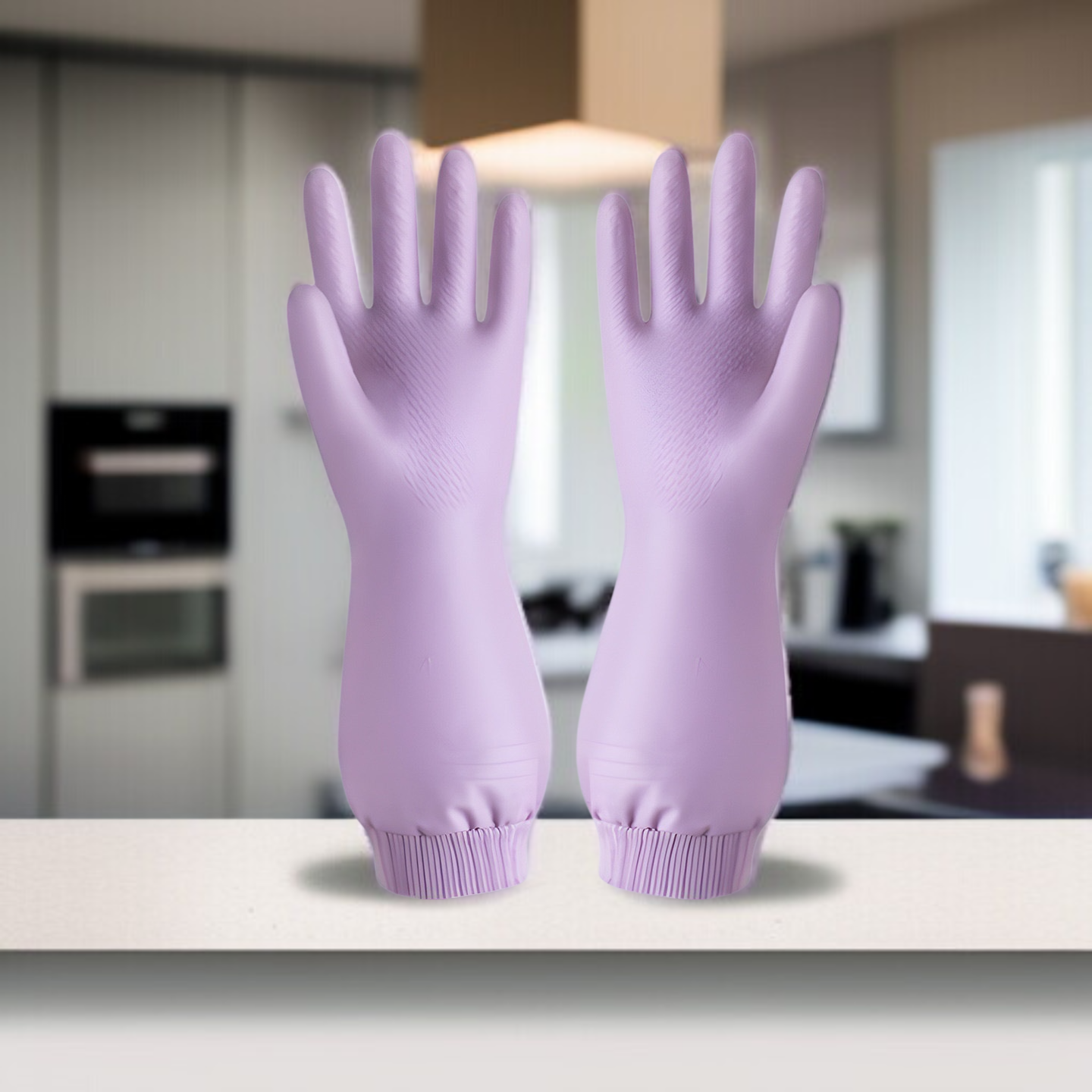 Women'S Dishwashing Gloves Household Gloves Thickened Waterproof Household Padded