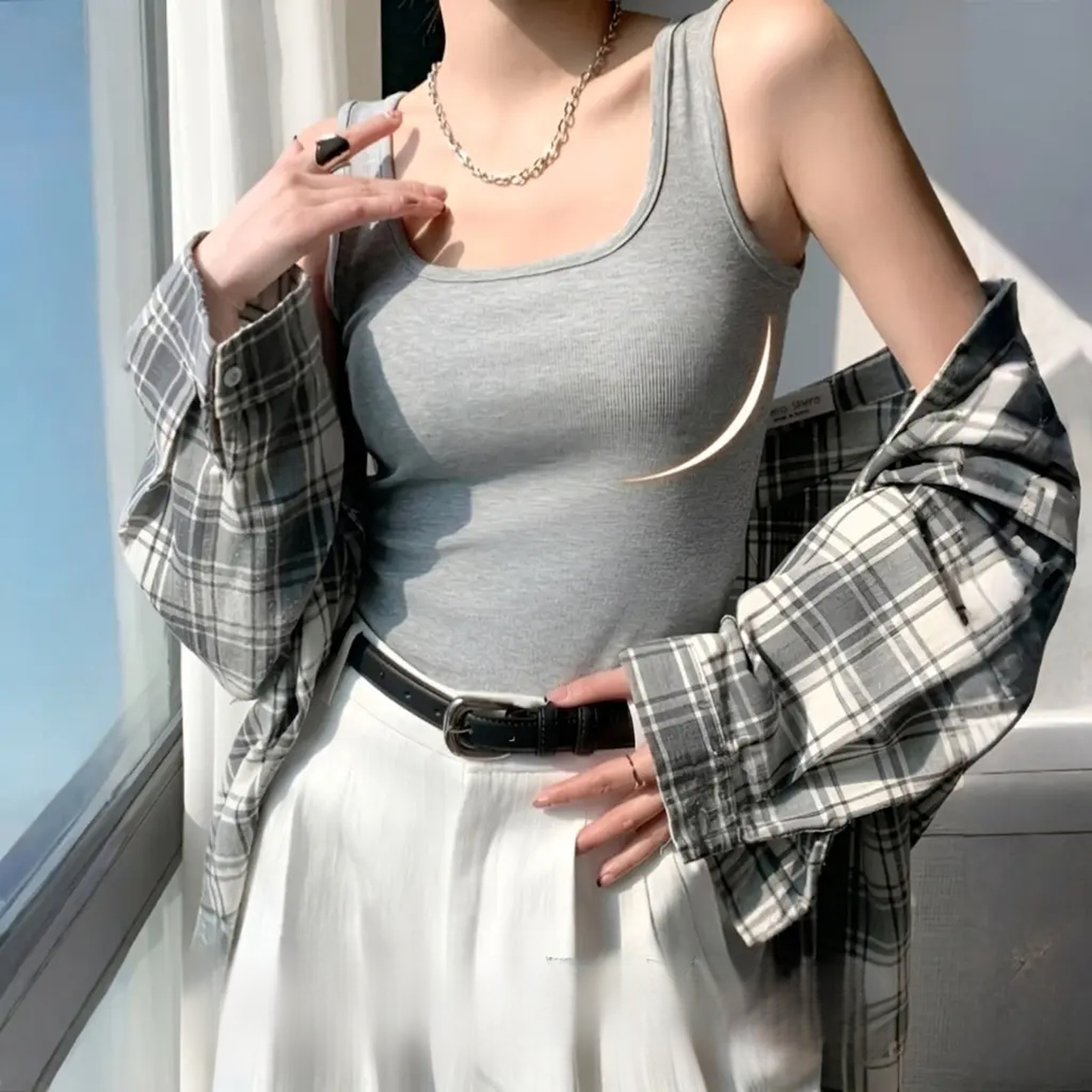 春夏修身顯瘦無袖坎肩內搭背心
