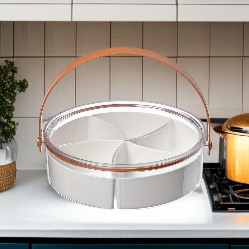 Contenedor portátil de alimentos con divisiones