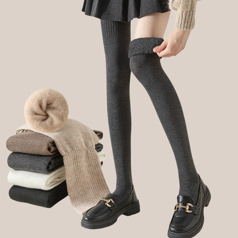 Medias sobre la rodilla de compresión ligera, talla grande, efecto adelgazante