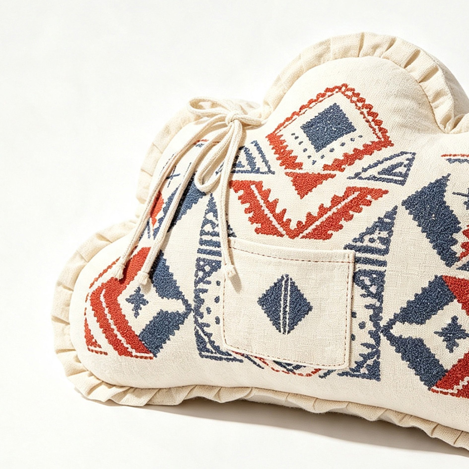 Ethnic Cloud-Shaped Pillow