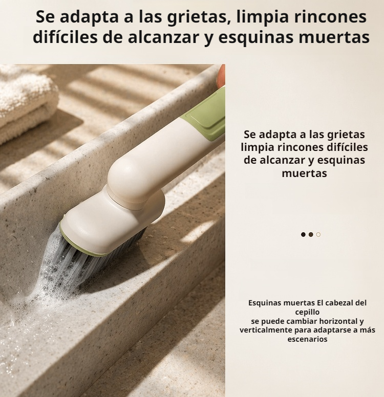 Cepillo multiusos para limpieza de superficies y esquinas