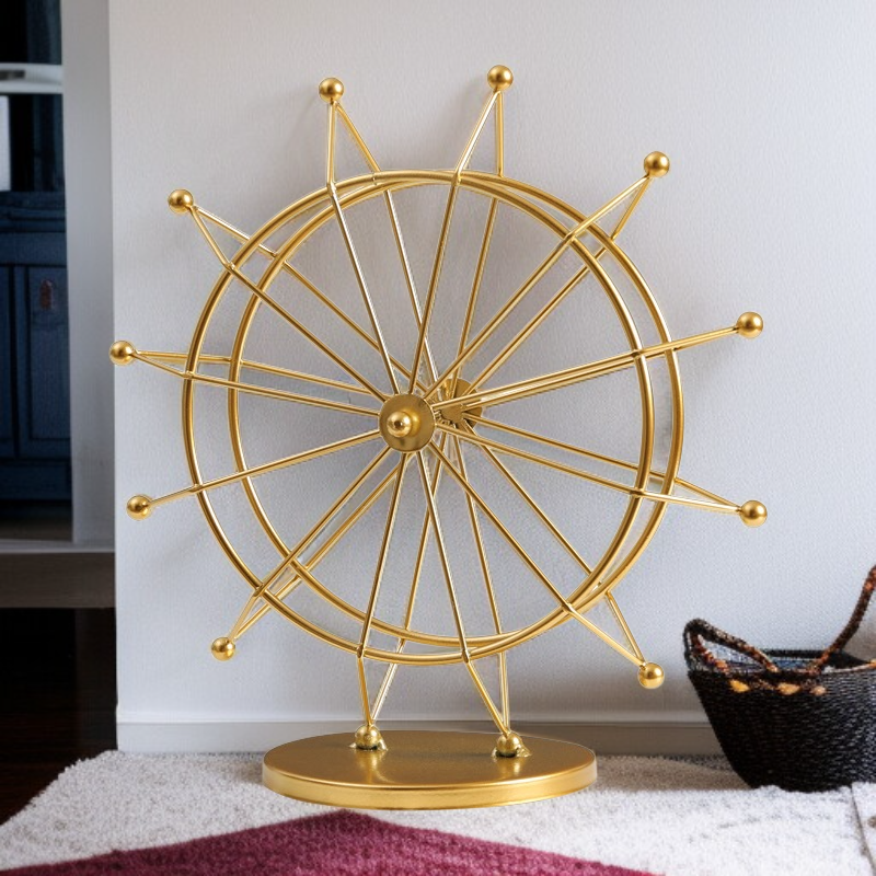 زينة عجلة فيريس لغرفة المعيشة، ديكور دوار للطاولة، تزيين المدخل وخزانة التلفزيون