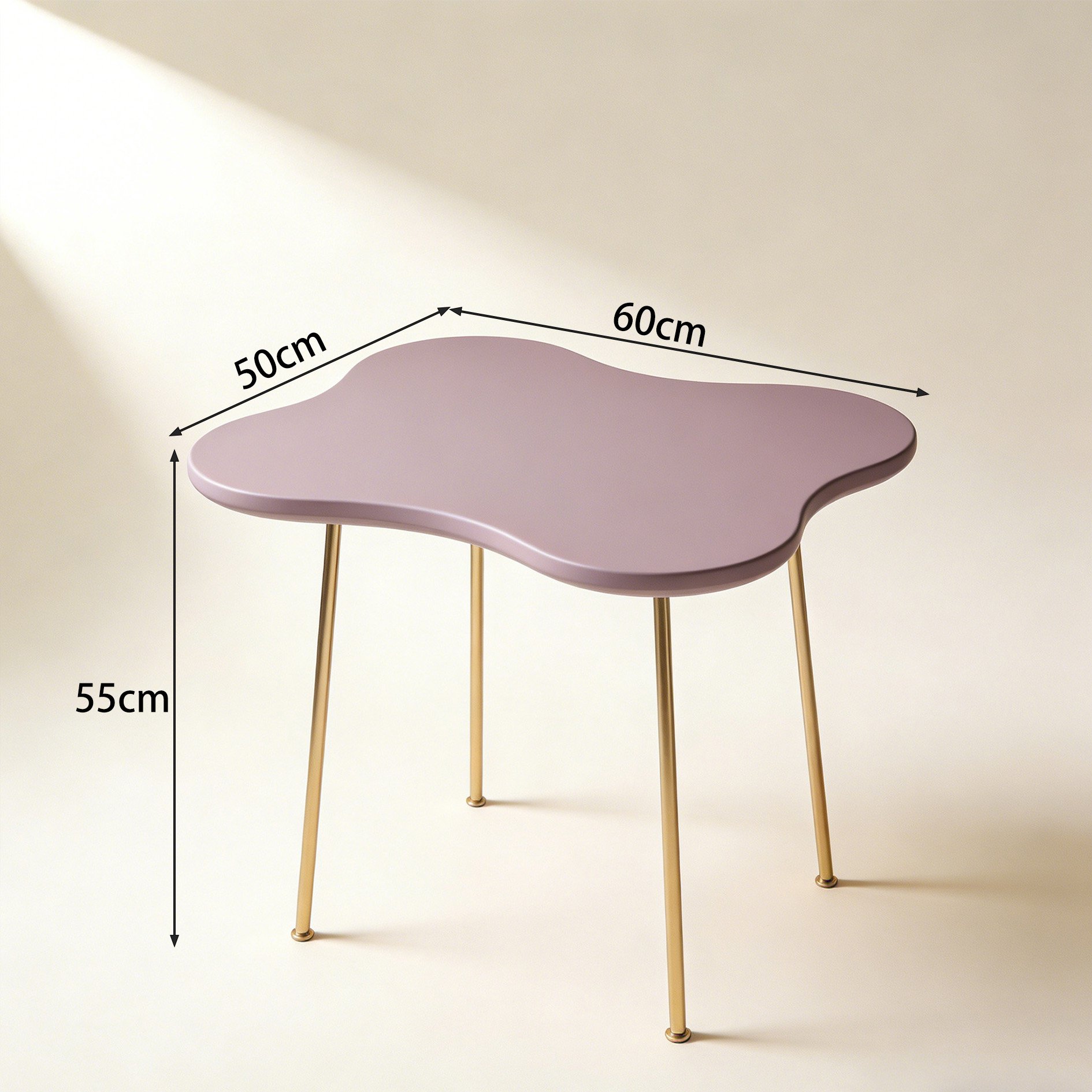 Versatile side table holding coffee cups and books