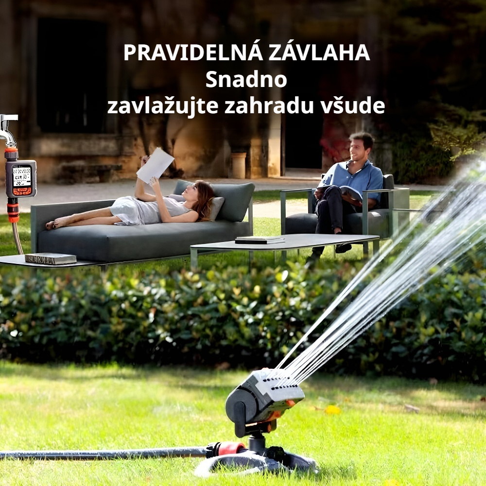 Zahradní automatický kmitající zavlažovač