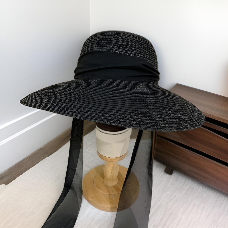 Portable Women's Large Brim Beach Sun Cap