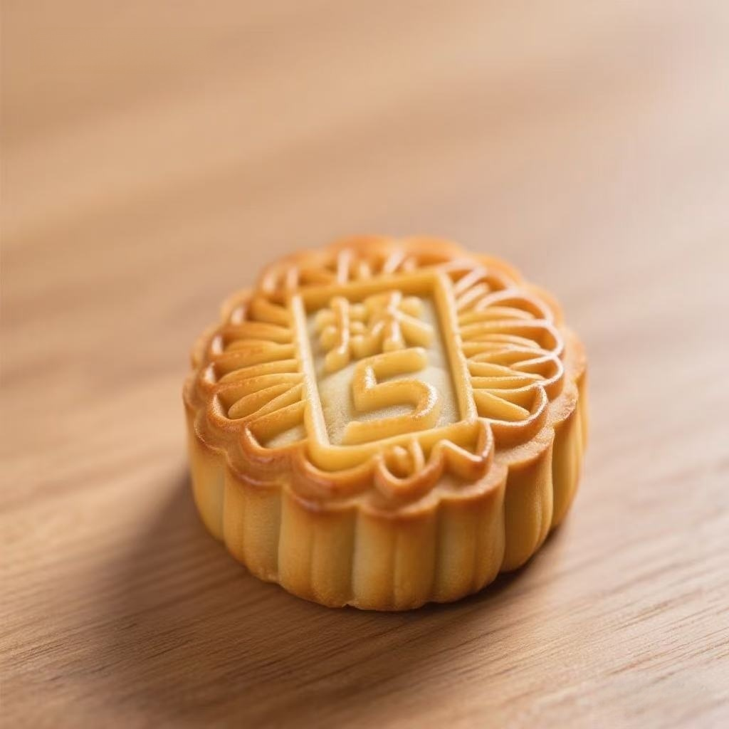 Γλυκό Mooncake με χρυσαφένιο κρόκο αυγού