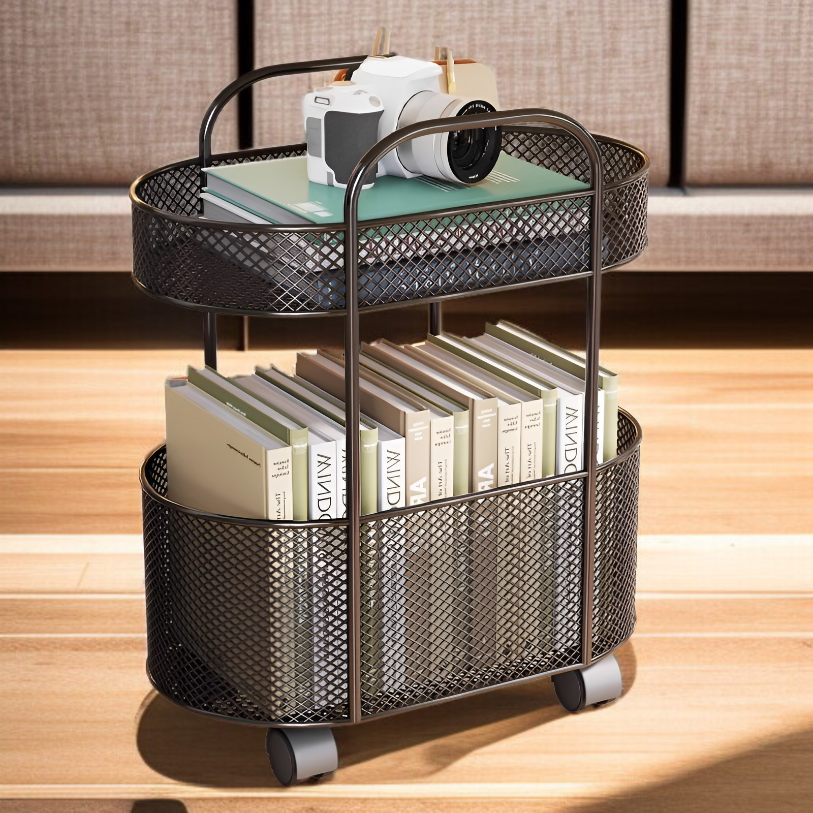 Under the table book storage box with wheels movable book box book children storage bookshelf studen