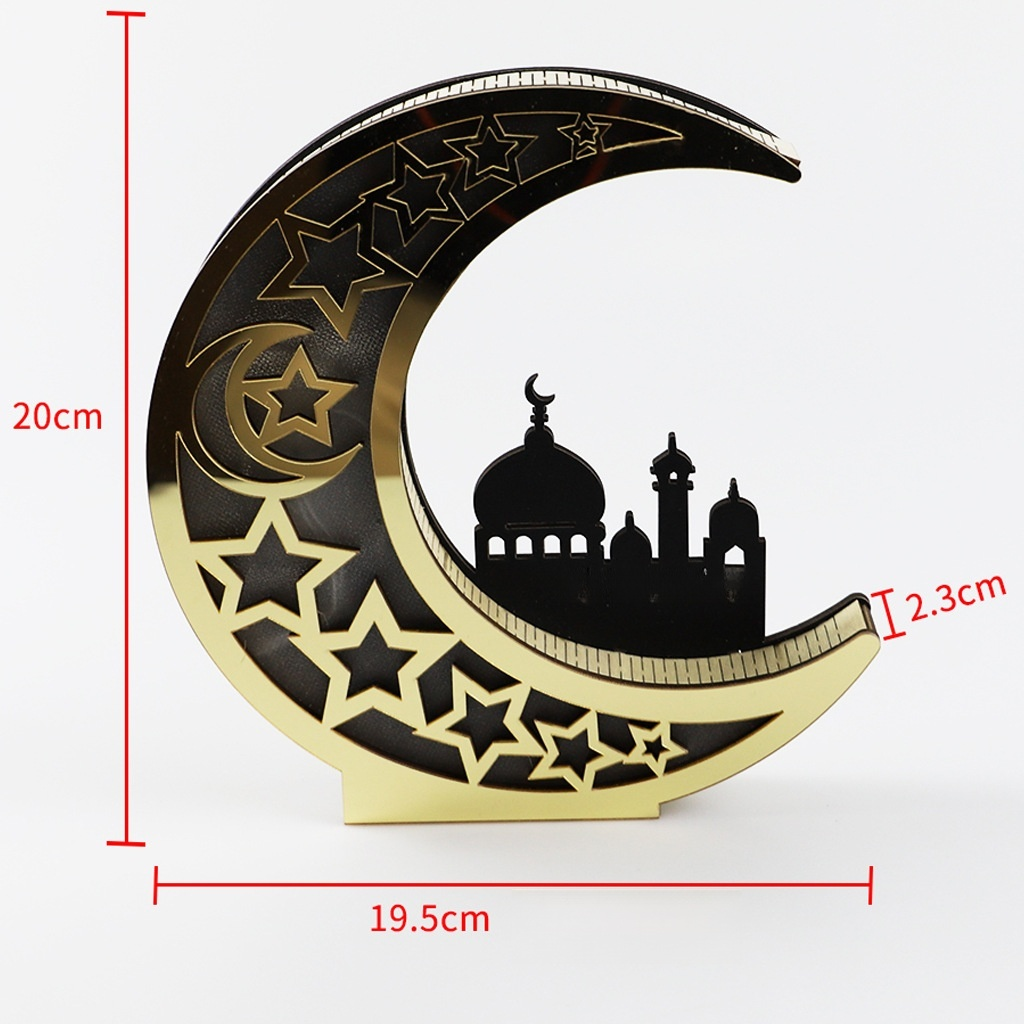 Mirror-Finish LED Moon Ornament