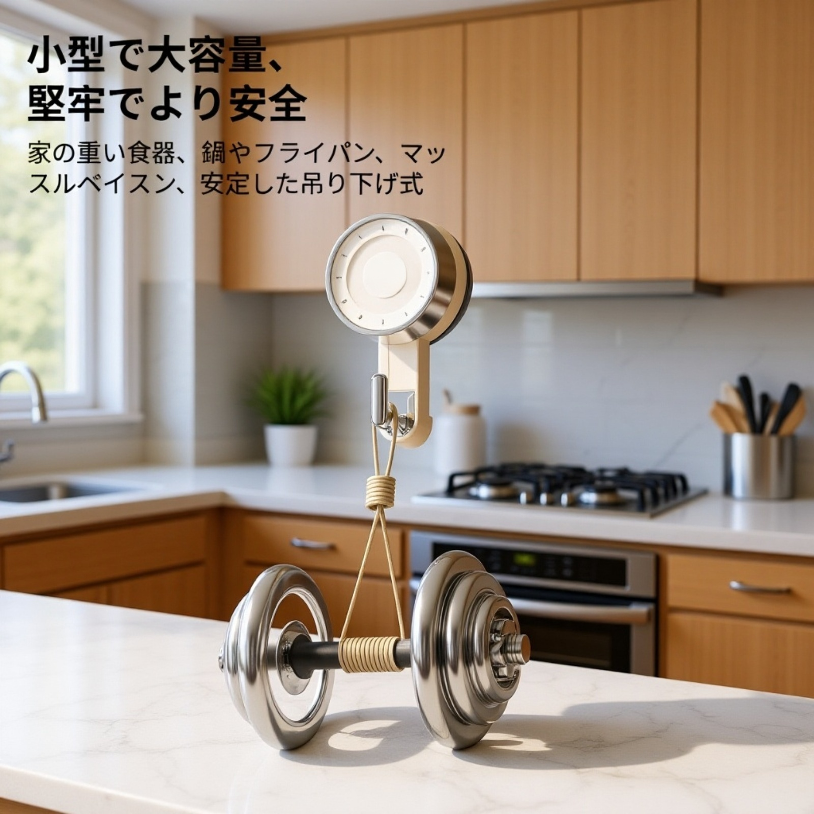 跡が残らない真空吸盤フックの壁面取り付け