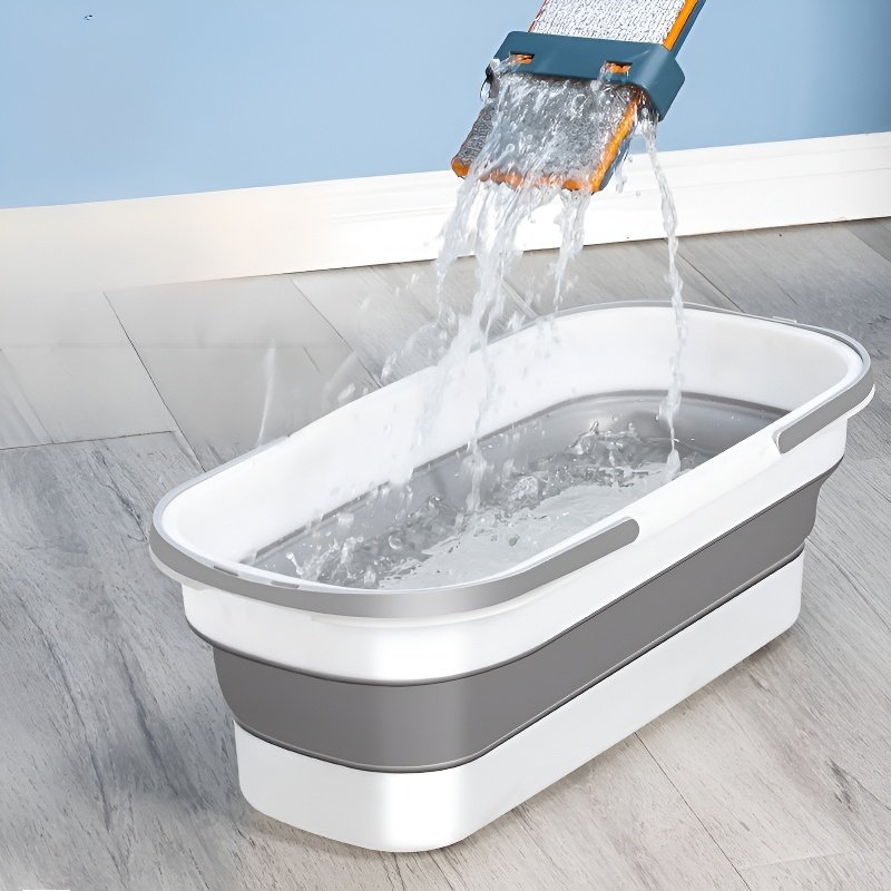 可折疊平板拖把清潔桶