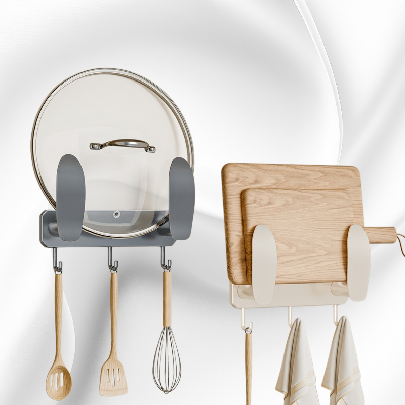 壁掛式鍋蓋架厨房收納神器通用置物架簡約現代