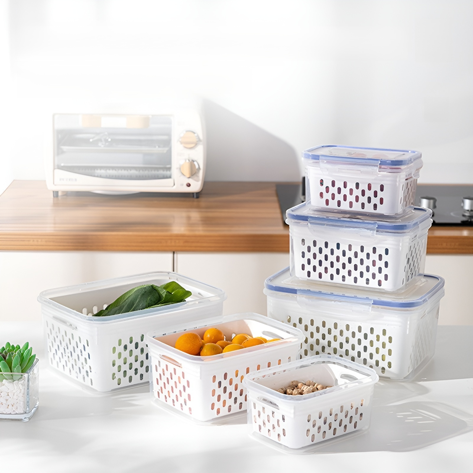 Lebensmittel-Aufbewahrungsbehälter mit Doppelwandstruktur