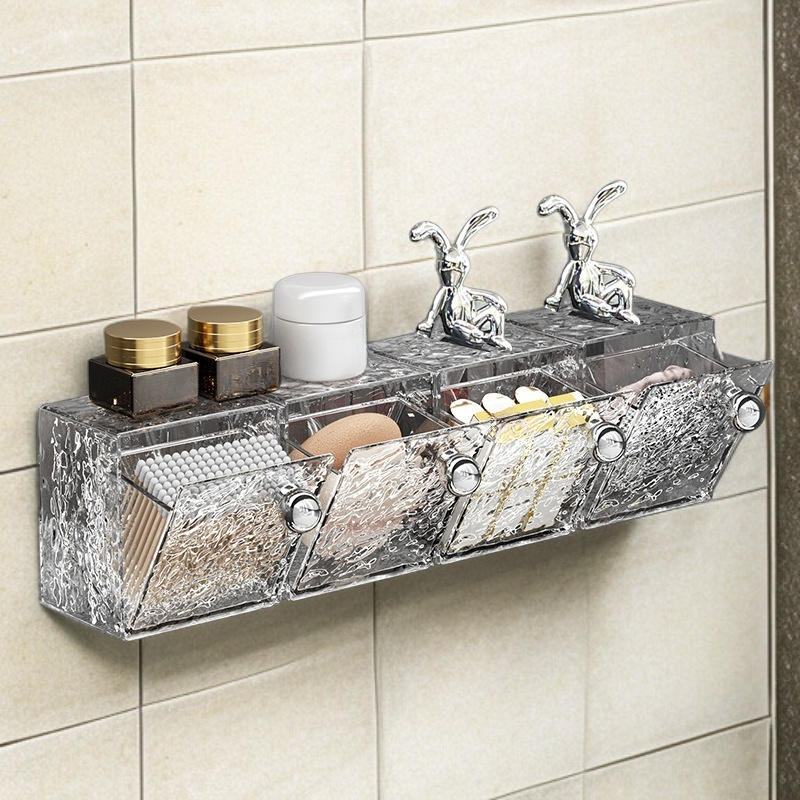 Wall-mounted cotton pad storage flip box