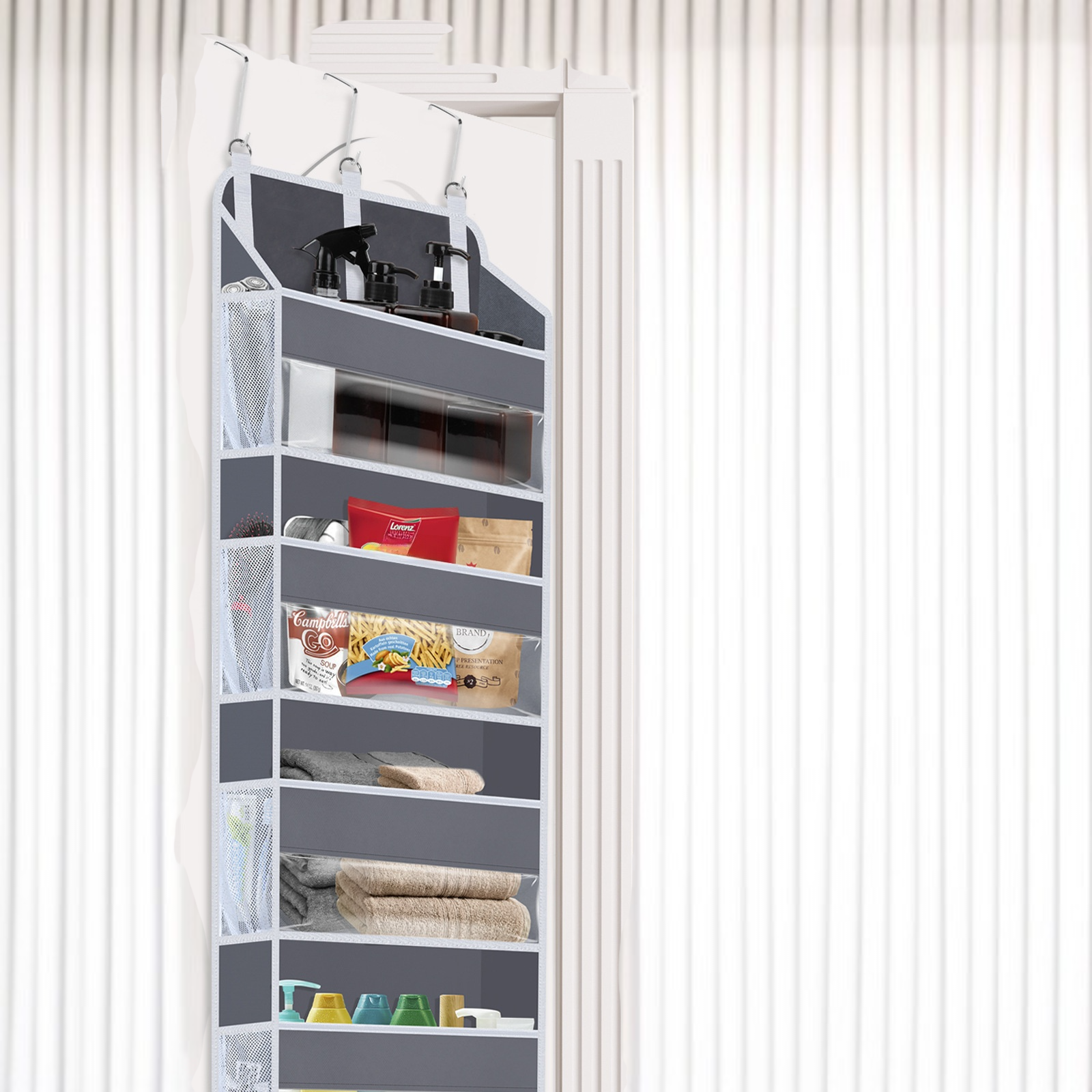 扉裏収納 大容量 5層 密閉 収納吊り下げバッグ アップグレード 収納バッグ