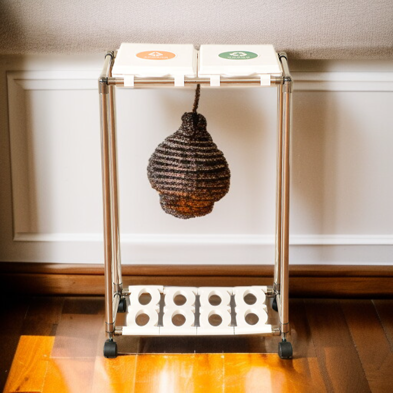 Grande poubelle multifonctionnelle pour la maison (3-4 sacs jetables, pour salon et cuisine)
