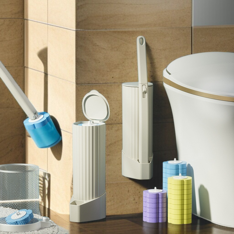 가정용 사각 강력 화장실 브러쉬 세트 일회용 교체 얼룩 제거 브러쉬 홀리스 설치 살균 변기 브러쉬