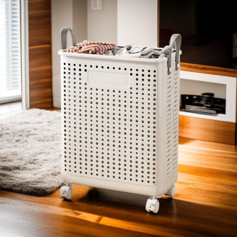 바퀴 달린 세탁 바구니