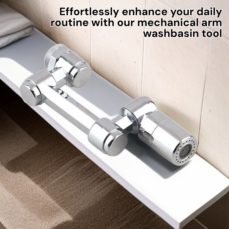 Home Upgrade Mechanical Arm Washbasin Tool with Quick-Opening Faucet