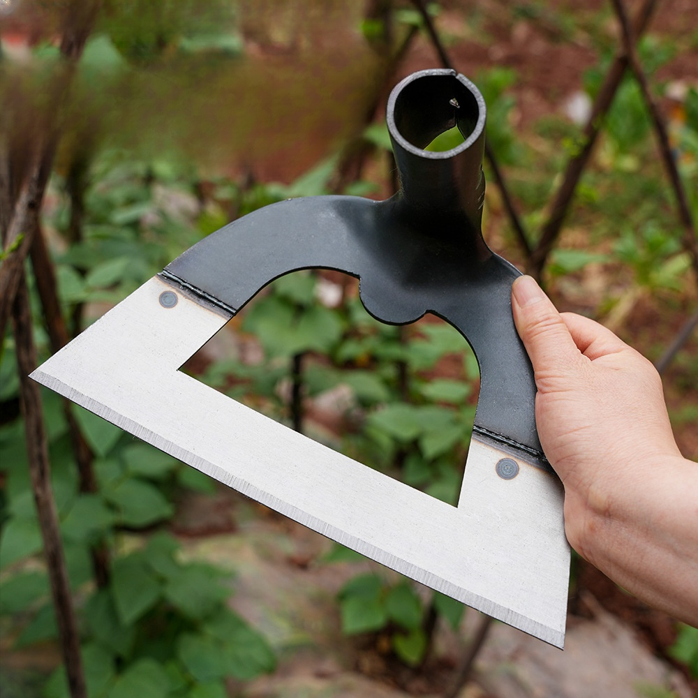 옥외 개간 송토 망간강 농업용 공심 호미 전체 이미지