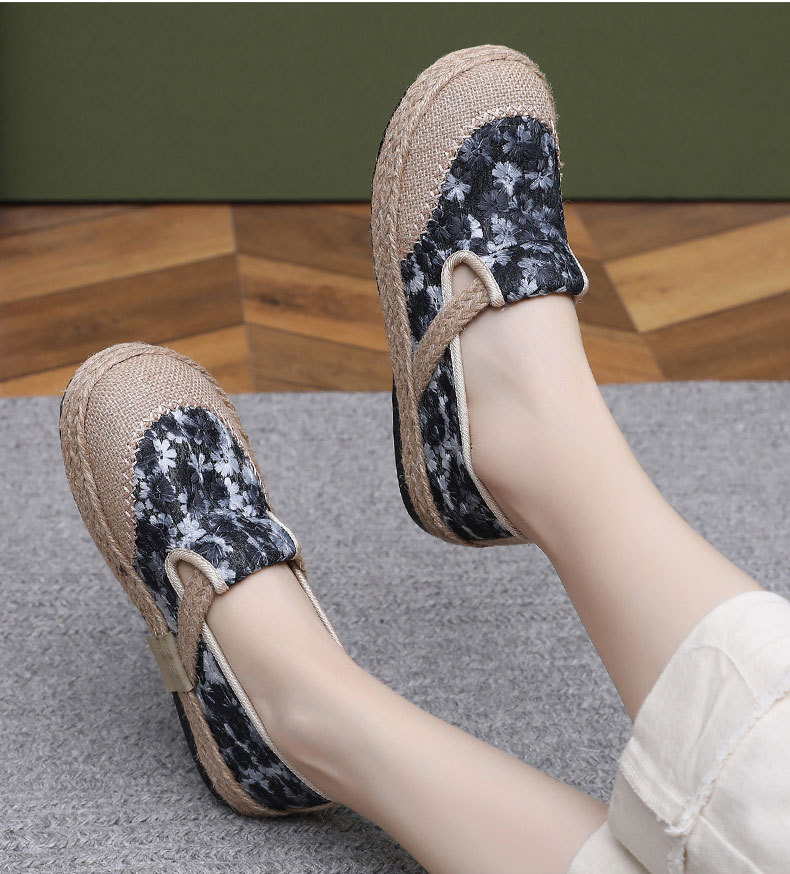 軽量で快適なリネン北京布靴