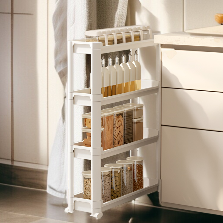 Solución de organización para baños pequeños