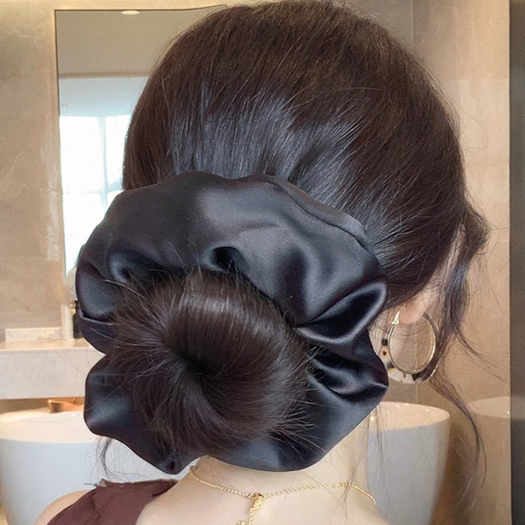 仿真髮慵懶風韓系發圈盤發神器頭