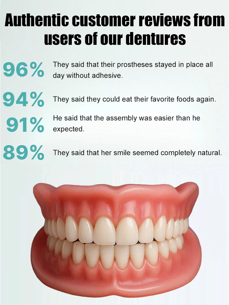 [Comes with Portable Denture Case] ​​Regain Your Smile with Dentures
