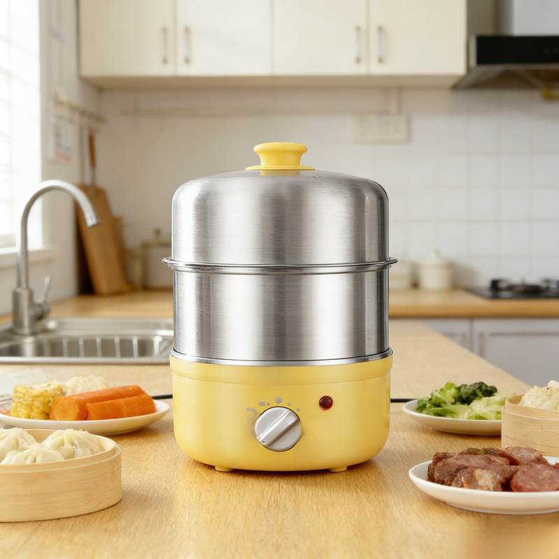 Edelstahl-Eier-Dampfkocher mit Schmortopf