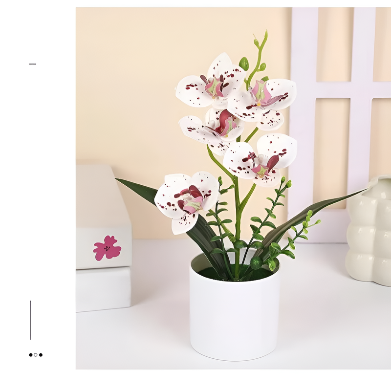 蝶蘭人工鉢植え装飾品 家庭・オフィス用デスクフェイク植物