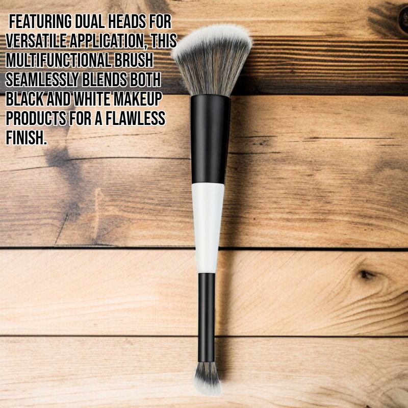 Dual head multifunctional black and white makeup brush