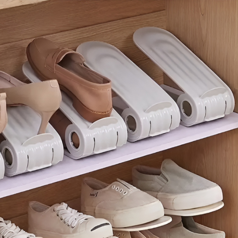 Porte-chaussures pliable à double niveau