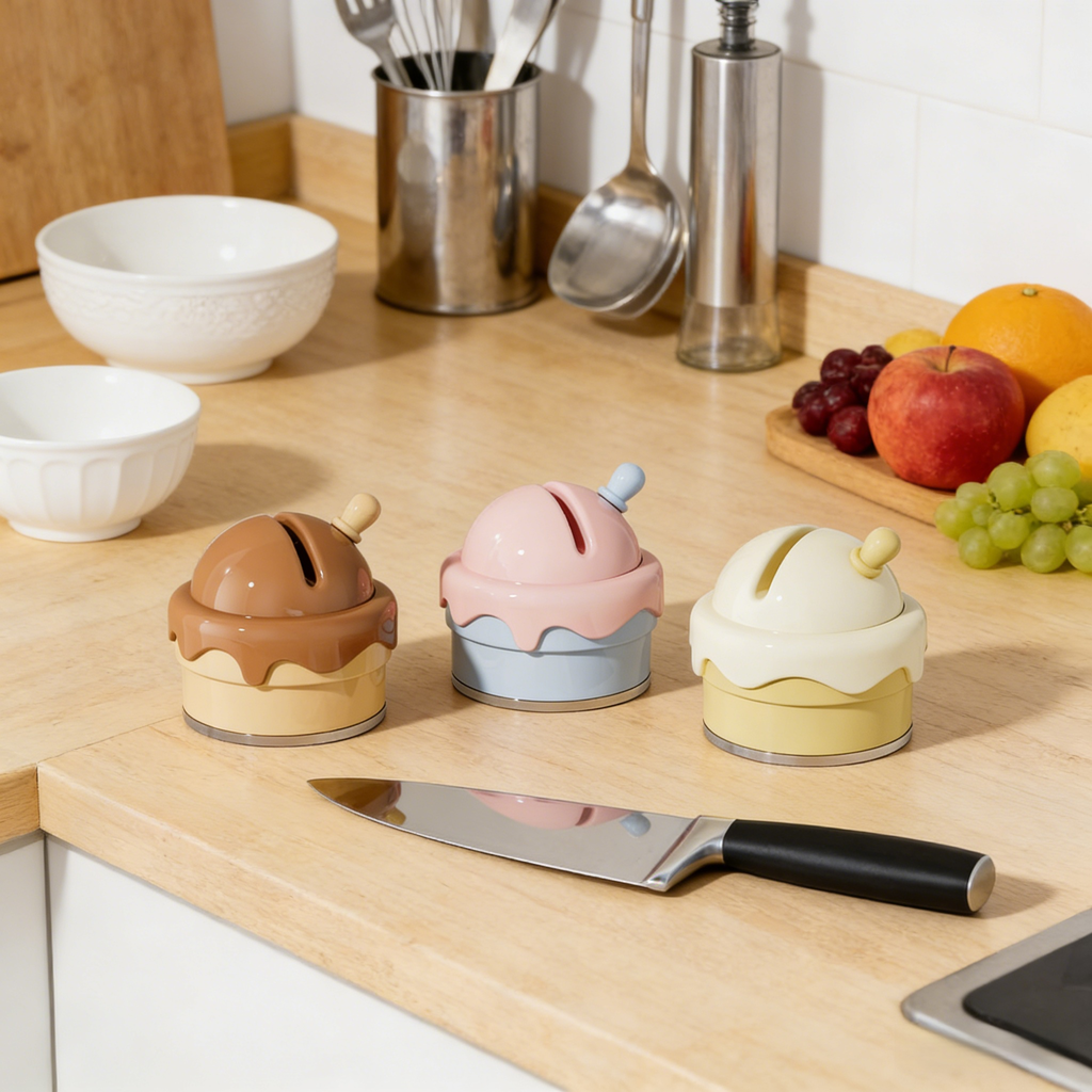 多功能吸盤式冰淇淋磨刀器