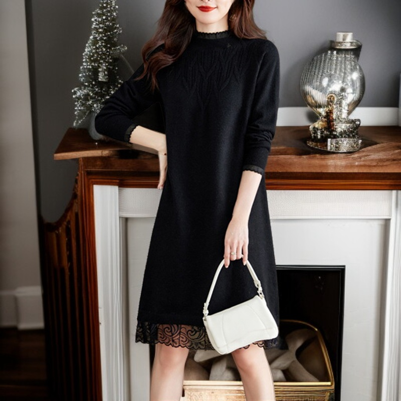 ハーフハイネックミディアムセーター