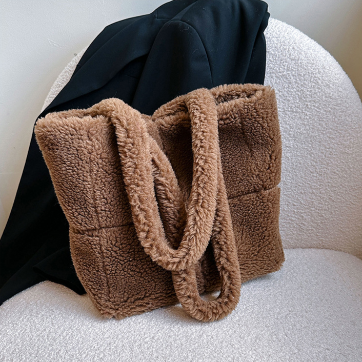 高級感絨毛手提包