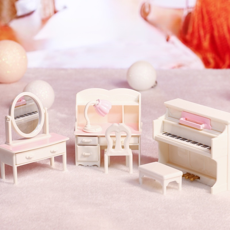 Mini Kitchen and Living Room Dollhouse Decoration Model