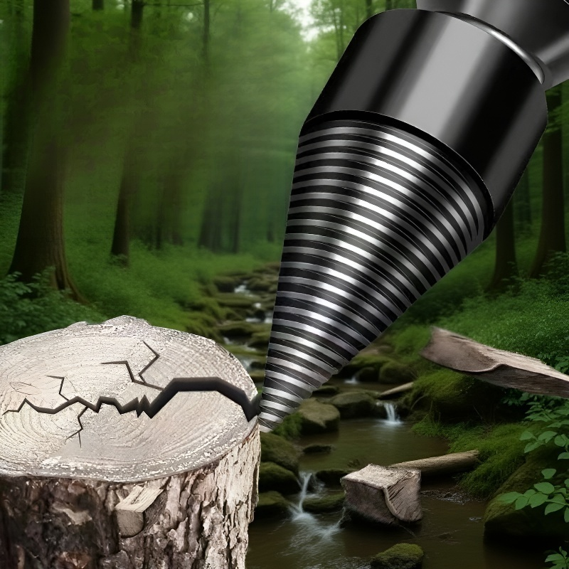 Broca divisora para leña para taladro eléctrico fácil de usar