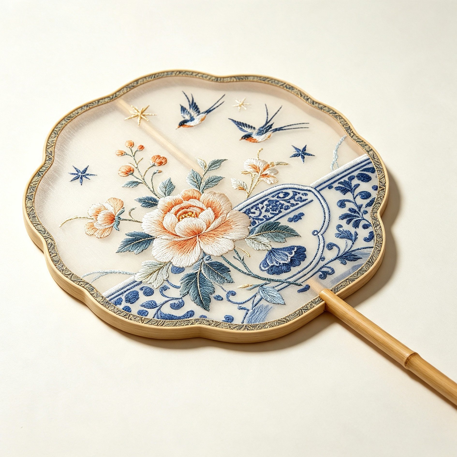 Swallow Lotus Round Fan