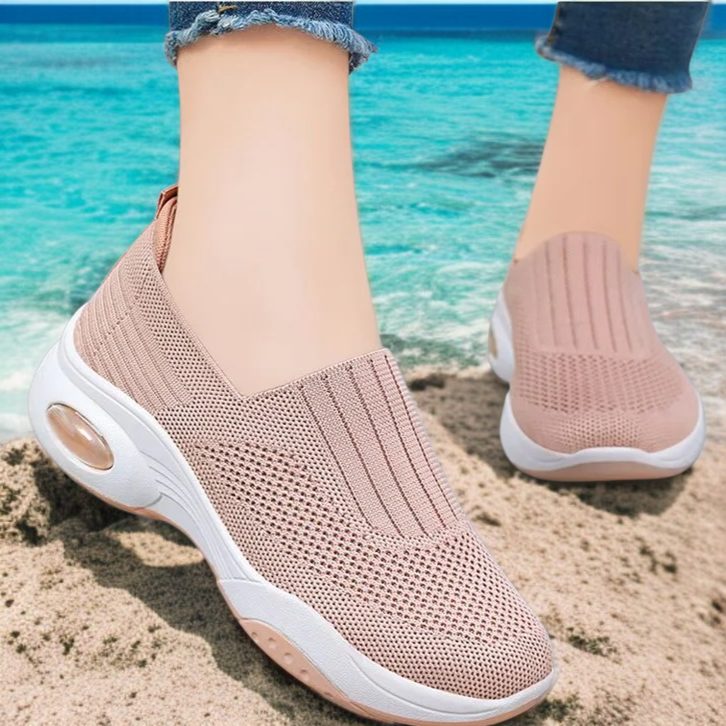통풍이 잘 되는 운동화 여성 빅사이즈 플랫 통풍 메쉬 운동화 여성 캐주얼 운동화