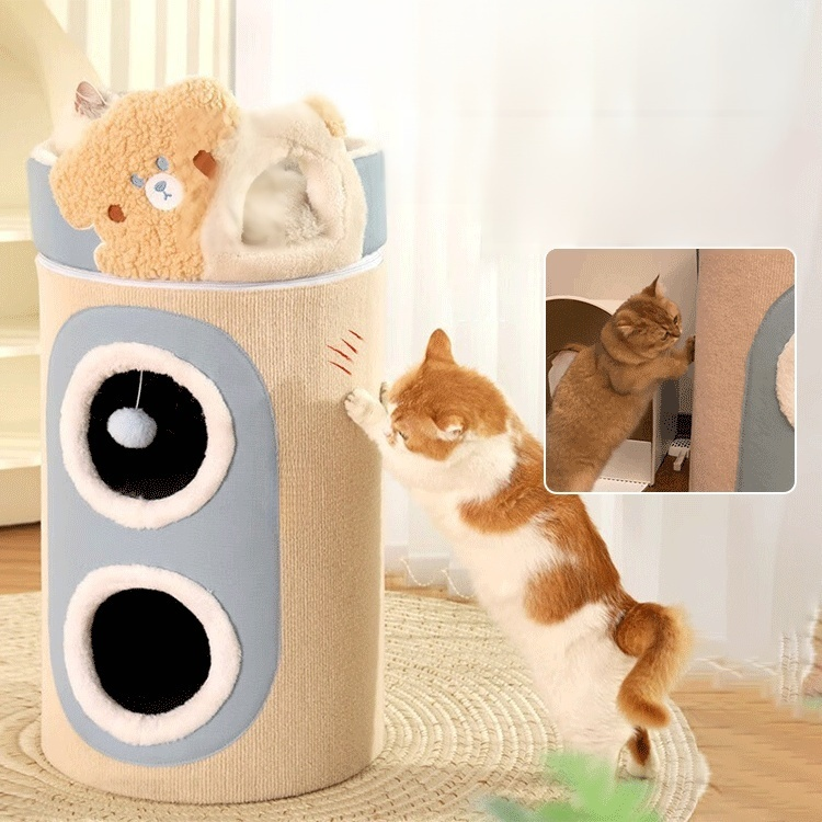 Two-Tier Multifunctional Cat Condo