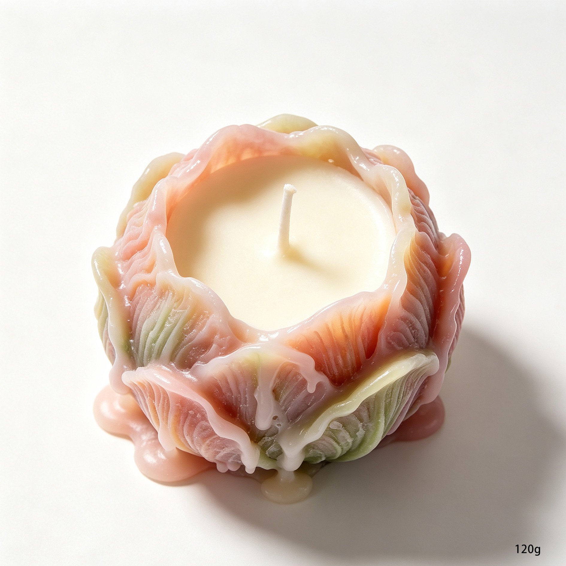 Relaxing flower scented candle with soft flame
