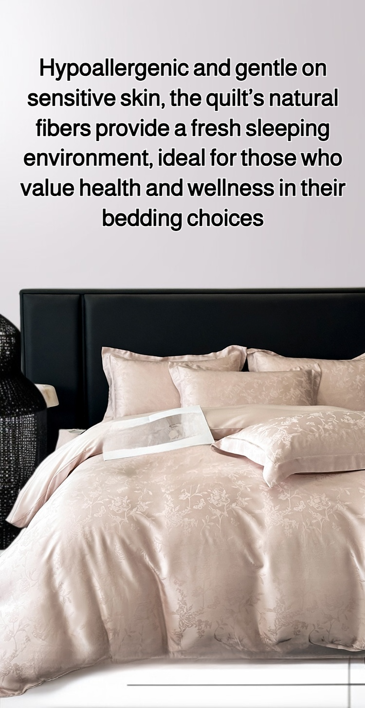 Lyocell Jacquard Summer Quilt on a modern bed