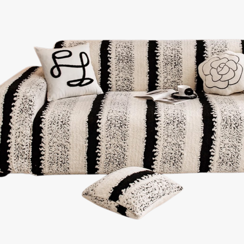 레드 고양이 방지 소파 커버 전체 모습